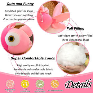 B196 <span class=keywords><strong>Goldfish</strong></span> Animal relleno Fish Plush Pink Cute Toy Venta al por mayor Boca abierta Niñas Niños Personalizado ASTM F963 CPSC CE <span class=keywords><strong>Juguetes</strong></span> <span class=keywords><strong>para</strong></span> niños - Product Image 3
