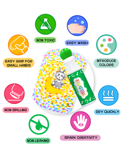 Instahot, nouveau modèle Touchfive — marqueurs <span class=keywords><strong>super</strong></span> points lavables, pointe en éponge 10mm, 12 couleurs, peinture, graffiti, ensemble de couleurs pour enfants - Product Image 3