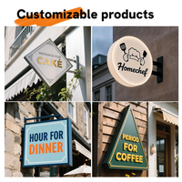 Panneau lumineux LED 3D personnalisé Kelly en acrylique pour intérieur/extérieur, enseigne commerciale, boîte à lumière pour café, devanture de magasin, enseignes électroniques