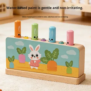Jouet éducatif en bois pour enfants, bâton à rebondir en forme de lapin, pour les 4-6 ans, avec <span class=keywords><strong>jeu</strong></span> de capture d'insectes, <span class=keywords><strong>jeu</strong></span> de table unisexe pour la <span class=keywords><strong>maternelle</strong></span> - Product Image 5