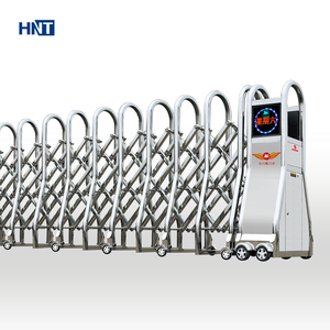 Porte principale pliante automatique industrielle moderne de clôture coulissante Porte d'entrée rétractable électrique extérieure - Product Image 3