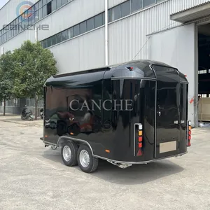 Carritos de Comida Móviles Personalizados Canche para Catering y Camping al Aire Libre, Color Negro - Product Image 5