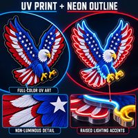 Enseigne néon Aigle en vol étoilé pour bureaux, salles de jeux, bars à domicile, lumières LED néon personnalisées, écran d'affichage électronique, cadeau
