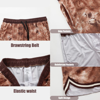 Shorts de sport pour hommes, coupe courte, séchage rapide, pour l'été, style streetwear, imprimés, pour le basketball
