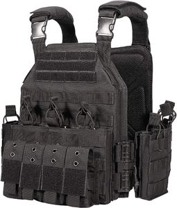 Gilet Tattico a Sgancio Rapido, Gilet da Caccia in Nylon Resistente con Sistema MOLLE e Design Multi-Tasca per <span class=keywords><strong>CS</strong></span> e Addestramento - Product Image 5