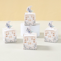 MorSun 24 boîtes de friandises pour fête de l'Aïd Moubarak avec des motifs de croissant de lune pour les fournitures de fête islamique musulmane