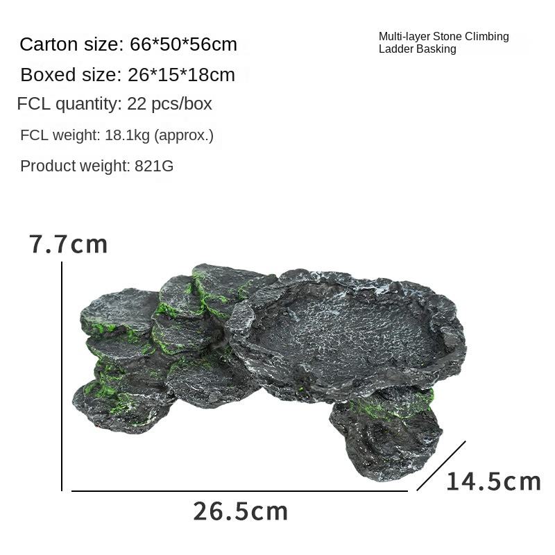 Plateforme de bronzage en pierre multicouche avec échelle d'escalade