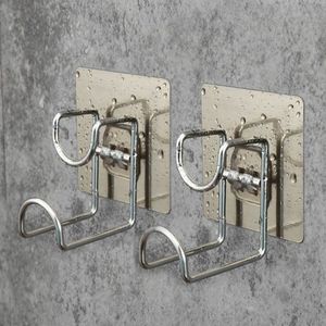 Wall Mount Basin <b>Hook</b> Self Adhesive Metal Space Saving Storage Rack For Bathroom Tableware Single <b>Hook</b> Simple Design - Product Image 3