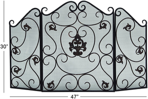 Manufacturers Wholesale Vintage Indoor Metal Mesh Classic Fireplace <strong>Screen</strong> with 3 Panel Child <strong>Guard</strong> Standing <strong>Fire</strong> Place <strong>Screen</strong> - Product Image 5