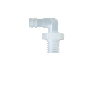 Conector de plástico en forma de codo con rosca M12, accesorio de tubería macho de 8 mm para sistema de riego con manguera de jardín - Product Image 1