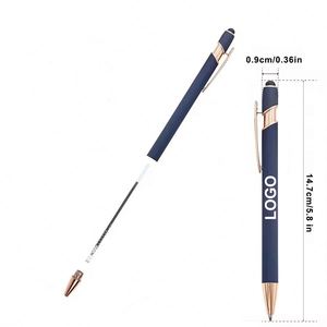Stylo à bille en métal personnalisé de luxe, multifonction, toucher doux, promotionnel, personnalisable - Product Image 2