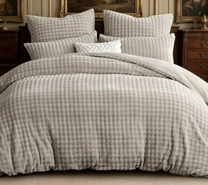 Parure <span class=keywords><strong>de</strong></span> lit 3 pièces en <span class=keywords><strong>flanelle</strong></span> polaire 200TC <span class=keywords><strong>beige</strong></span>, chaude, douillette, moelleuse, réversible, avec 2 taies d'oreiller 80x80cm - Product Image 4