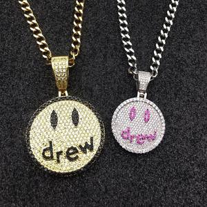 Collier Hip Hop de style Justin Bieber européen et américain, pendentif Smiley, haute qualité, pour couple - Product Image 3