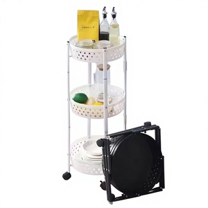 Estante de Almacenamiento Metálico de Alta Resistencia y Durabilidad con Revestimiento Antioxidante, Instalación con Ganchos Ajustables para Uso en la Cocina - Product Image 1