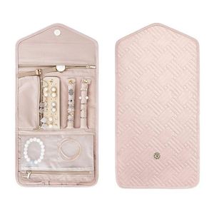 BSCI Factory Travel Jewelry Organizer Roll Foldable Jewelry Case Custom <b>Box</b> Display Journey-Rings, Necklaces, Bracelets, - Product Image 1