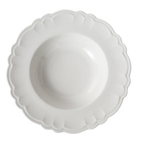 Service de table en porcelaine blanche festonnée, tasses et assiettes en céramique, vaisselle compatible micro-ondes et lave-vaisselle pour la maison et les réceptions