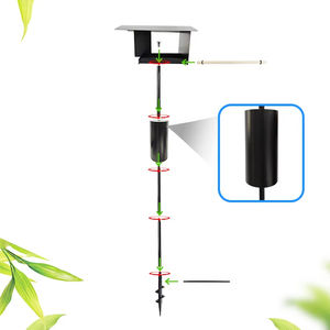 JH-Mech 63 Inch Zware Vogelhuispaal Met Een Houten Staaf Voor De Tuin, Ter Aantrekkingskracht Van Wilde Vogels, Eekhoornbestendig Vogelvoederhuis - Product Image 1