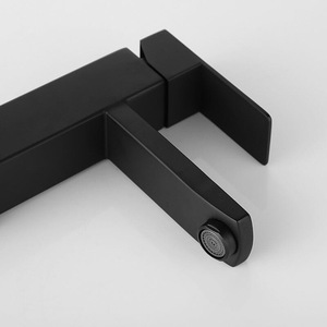 Robinet de lavabo monocommande en acier inoxydable 304, design minimaliste, à poser sur le comptoir, avec cartouche céramique à trou unique - Product Image 3