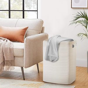 Giặt ủi lớn cản trở cao dệt giỏ giặt bông dây bẩn quần áo cản trở bé trẻ em Vườn Ươm wicker giỏ giặt - Product Image 5