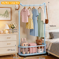 Porte-vêtements mobile multifonctionnel pour chambre à coucher, support autoportant pour manteaux et chapeaux, séchoir moderne minimaliste en plastique avec oreilles de chat