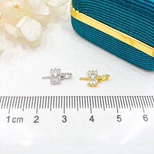 Colgante de Plata S925 para DIY con Accesorios de Perlas, Base Vacía Chapada en Oro, Colgante de Collar con Lazo para Perlas de 8-11mm, Producto 30796 - Product Image 4