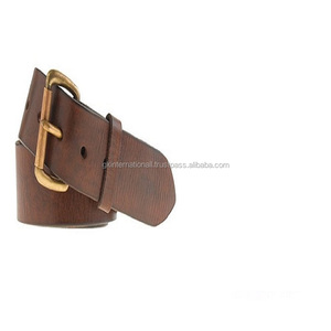 เข็มขัดหนังนิ่มสไตล์วินเทจสำหรับสุภาพบุรุษพร้อมลูกกลิ้งหัวเข็มขัดหมุดทองเหลืองทุกขนาดและสี - Product Image 1