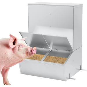 Jh-mech nhiệm vụ nặng nề thép mạ kẽm máng đa năng chăn nuôi 3 bushel cửa duy nhất tự động lợn ăn và người uống - Product Image 3