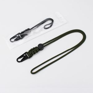 Mousqueton tactique réglable pour extérieur, en forme d'olécrâne, avec cordon de poignet en paracorde et porte-clés en nylon à suspendre au cou - Product Image 3