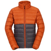 Vestes en duvet de canard bicolores pour hommes, sur mesure, col montant, pour l'hiver, vente en gros