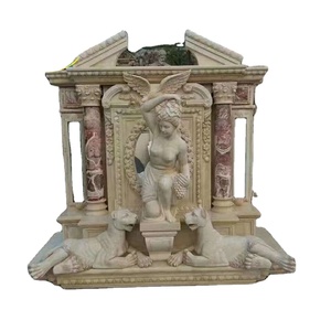 Eleganti <span class=keywords><strong>statue</strong></span> <span class=keywords><strong>in</strong></span> <span class=keywords><strong>marmo</strong></span> per interni Hotel soggiorno arredamento caminetti a due piani mensola del camino - Product Image 1