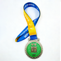 Medalla de Maratón de Calidad Premium, Chapada en Oro y Plata, con Logotipo Personalizado en Relieve 3D, para Premios de Torneos de Alto Nivel