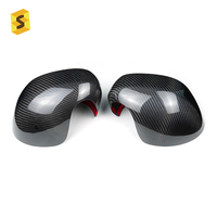 Shasha - Garniture de rétroviseur extérieur en fibre de carbone véritable, accessoire de décoration de voiture pour MINI F56 2021-2024, conduite à droite