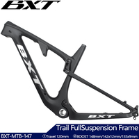 BXT 29er Carbone VTT Suspension Cadre Trail VTT Suspension Complète Cadres Trail Enduro VTT Vélo Cadre 148*12MM