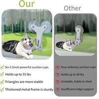 Nouveau hamac pour chat en forme de Y avec ventouse, lit pliable pour balcon, fenêtre, verre, respirant, confortable, toutes saisons