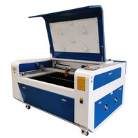Machine de découpe laser CO2 acrylique avec accessoire rotatif, table motorisée, refroidissement par eau, CNC pour bois, papier, modèles architecturaux