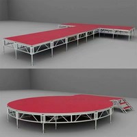 Scène mobile extérieure pour événements, podium facile à installer, plateforme de scène pour concerts et mariages
