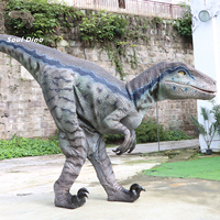 Costume de dinosaure robotique réaliste grandeur nature, mascotte sportive légère en acier, pour usage intérieur et extérieur, centres commerciaux, aéroports