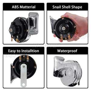 2x Klaxon de voiture universel 800DB, klaxon électrique 12V, klaxon de train en forme d'escargot, klaxon étanche, sirène pour moto, voiture, camion, SUV, bateau - Product Image 4