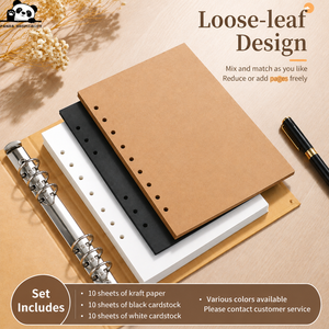 Cuaderno de Anillas con Tapa Dura de <span class=keywords><strong>Papel</strong></span> Kraft Reciclado Marrón Vintage de Alta Calidad Personalizado A4 B5 A5 A6 - Product Image 2