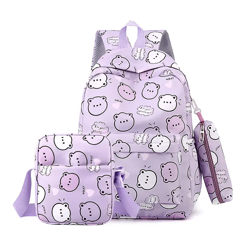 2024 neuer trendy Rucksack mit Cartoon-Muster Luxus-Schultaschen für Damen und Herren 3-Satz Campus-Mode für Mädchen