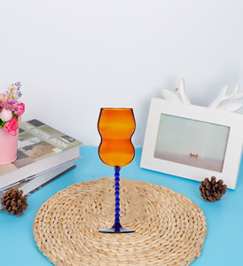 Verre à vin à double bulle créatif personnalisé en gros <span class=keywords><strong>Gobelet</strong></span> en verre à cocktail coupé en forme de <span class=keywords><strong>gourde</strong></span> - Product Image 4