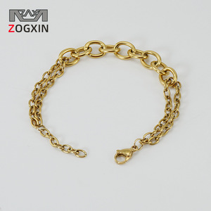 Zogxin O-Chain Bracelet 18K Gold Plated Stainless Steel For Men Women Fashion Jewelry Chain Geometric Design - Product Image 1
