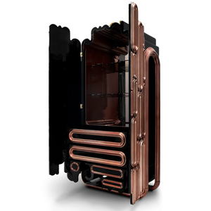 Mueble <span class=keywords><strong>Bar</strong></span> Rectangular de Edición Limitada con Acabado Negro y Dorado, Detalles Metálicos, Elegancia Artesanal, Mueble para Sala de Estar - Product Image 4