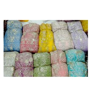 Nuevo diseño actualizado Zari con Secuencia de tela de red Ancho 56 pulgadas materia prima textil tela de ropa - Product Image 1