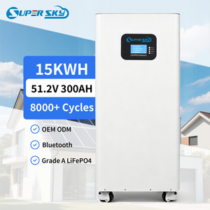 Batería de litio LifePO4 de 51.2V 300Ah, 15kWh 16kWh, paquete de baterías LifePO4 para almacenamiento de energía doméstico para sistema solar - Product Image 1