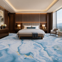 Tapis d'hôtel de luxe, design personnalisé 3D, tapis imprimé en nylon pour chambre d'hôtel 5 étoiles