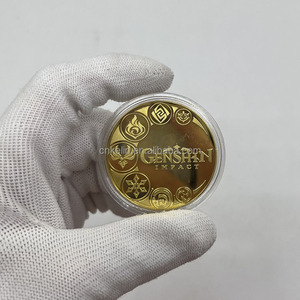 Collezione di monete placcate in oro 24k con impatto <span class=keywords><strong>Genshin</strong></span> in metallo personalizzato da acquistare - Product Image 6