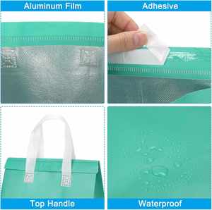Sac isotherme personnalisé en non-tissé pour livraison de boissons chaudes et froides, café, et plats à emporter pour restaurants - Product Image 4