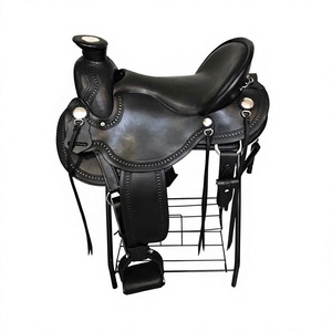 Sillín de Carreras Inglés de Cuero Occidental BS International NA97 con Estructura de Madera y Herrajes Niquelados SUS304, Transpirable y Sostenible para Caballos - Product Image 5