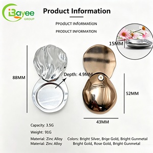 Zinc Alloy Metal <b>Box</b> 360degree Slide Cover Multicolor Shell Shape Rotating Slide-top Solid Perfume <b>Box</b> - Product Image 3